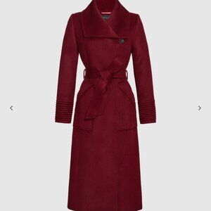 Baby Alpaca Long Wide Collar Wrap Coat
